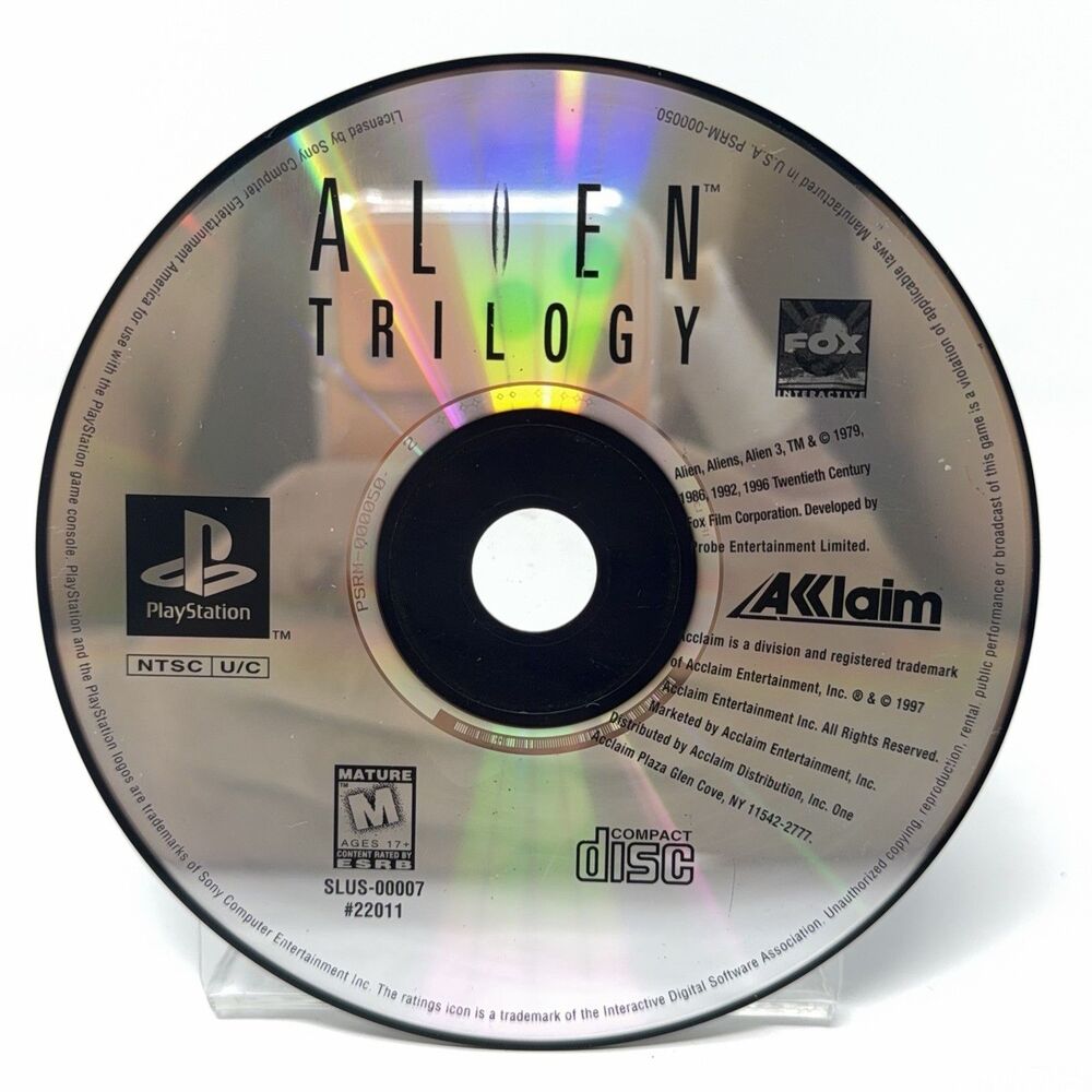 Alien Trilogy Sony PlayStation PS1 1997 Disc Only Refurbished Tested